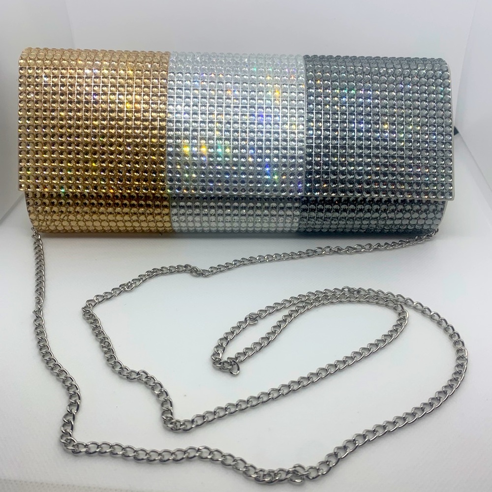 Tri-colour sparkle bag